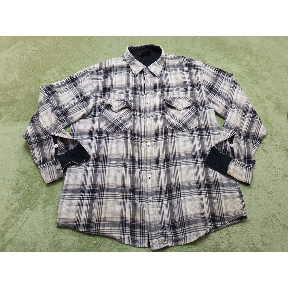 Mecca Button Up Shirt (Since Day One) Man's 2XL Black/White Urban Street Wear Y2